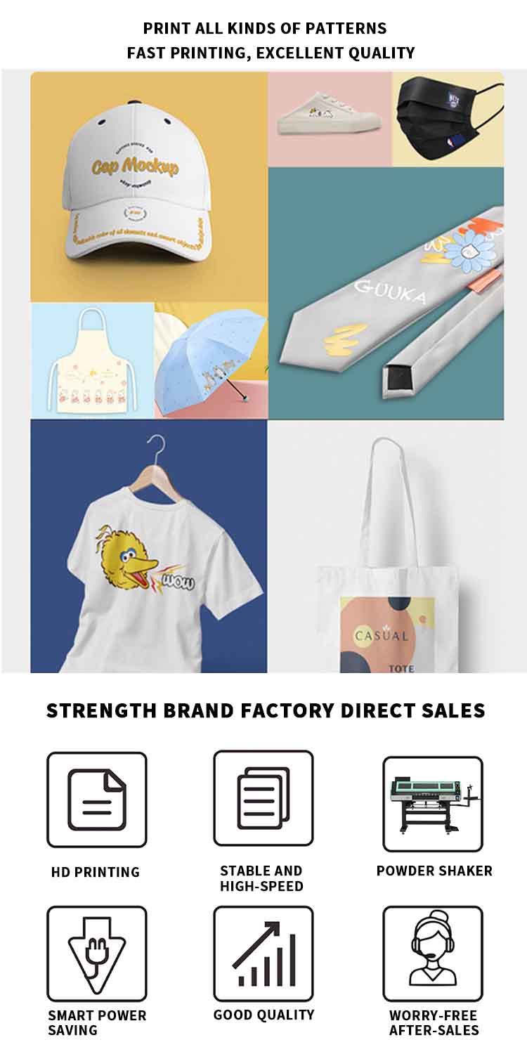 4ヘッドdtfプリンターの応用